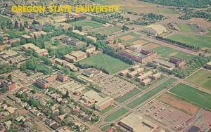 1968 Oregon State University Biber Gill Kolosseum und Parker Stadium Postkarte - Bild 1 von 2