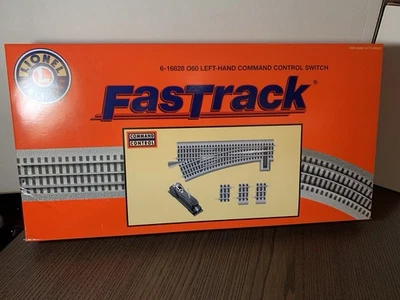 LIONEL FASTRACK 060 LH REMOTE COMMAND SWITCH track o gauge turnout 6-16828 NEW - Image 1 of 2