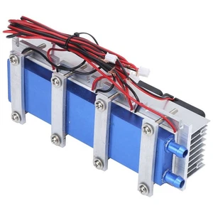 4 Chip Refrigerator Thermoelectric Peltier Cooler Water Cooling Device 12V 288W - Picture 1 of 11