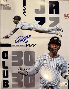 NEW YORK YANKEES JAZZ CHISHOLM JR. SIGNED AUTO 30/30 CLUB 8x11 PHOTO JSA WITNESS - Picture 1 of 1