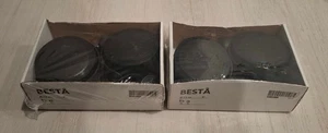 LOTTO DI (2) RUOTE IKEA Besta 3" Caster 001.965.11 NERE NUOVE CON SCATOLA NUOVE CON ETICHETTE - Foto 1 di 3