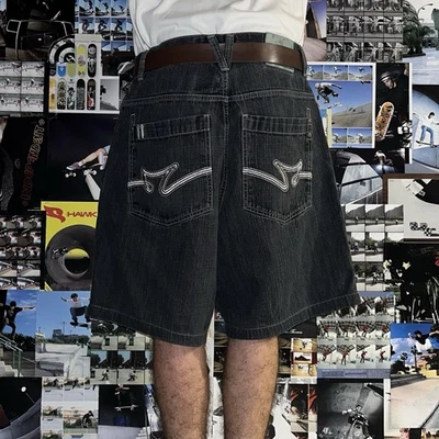 Jorts 5IVE JUNGLE W38 EUR44 Baggy Loose Fit Vintage Y2k Skater Rare Denim Shorts - Imagen 1 de 4