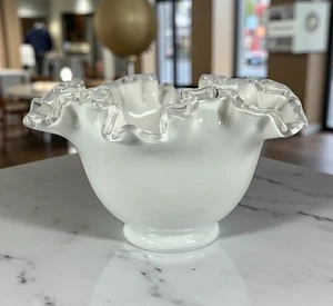 Vintage Fenton Silver Crest Footed Bowl - Picture 1 of 8