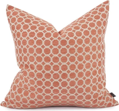 Coral Pyth Pillow with Down Insert-24x24 Inches - Image 1 of 4