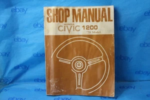 Vintage 1979 Honda Civic 1200 Shop Manual Mechanic Book - Picture 1 of 11