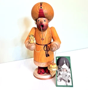German Incense Smoker Erzgebirge 3 Kings Balthazar Vintage FolkArt Xmas NOS RARE - Picture 1 of 16