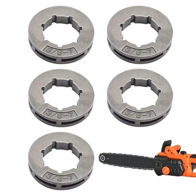 5 X PIÑÓN DE LLANTA 3/8" 7 dientes 7 pequeña ranura para Stihl Husqvarna Echo Homelite Foto 1 de 4