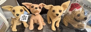 VTG EC 90’s Complete Set 4 TacoBell Chihuahua Plush Dogs & Orig Pkgs All Talk - Picture 1 of 9