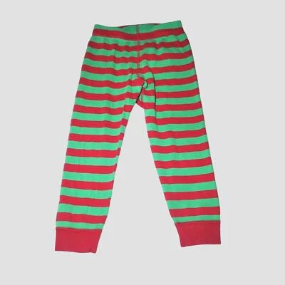 Hanna Andersson US 3 Kids 100% Organic Cotton Christmas Red Green Stripe Pants  - Image 1 of 4