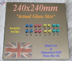240 x 240mm Mirror Glass Plate For Heated 3D Printer Bed W Clips Creality ANet - Picture 1 of 1