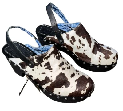 Dingo Buttercup Botas Zuecos Zapatos Tachonados Pelo de Vaca Suroeste Para Mujer Talla 9 M” Foto 1 de 4