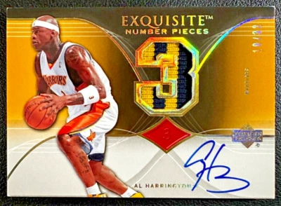 AL HARRINGTON 2006-07 UD Exquisite Collection Patch Number Pieces Autograph #/32 - Image 1 of 2