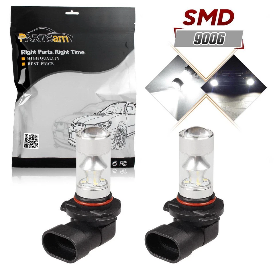 (2) 9006 High Bright Led Fog Driving Light Bulbs HB4 White 6000K Lamp Kit - Image 1 of 4
