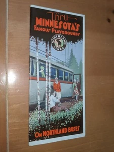NORTHLAND BUS LINES - MINNESOTA'S FAMOUS PLAYGROUNDS - 1920'S BROCHURE - Picture 1 of 7