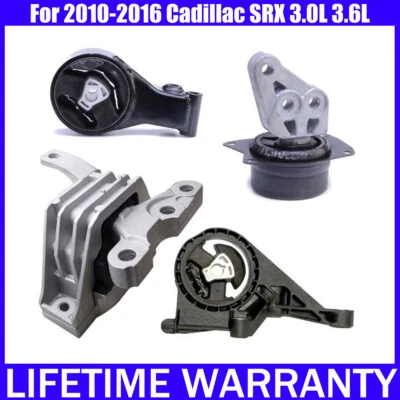 Juego de montaje de motor y transmisión de 4 piezas para Cadillac SRX 2010-2016 3,0 L 3,6 L TRACCIÓN DELANTERA para automático Foto 1 de 4