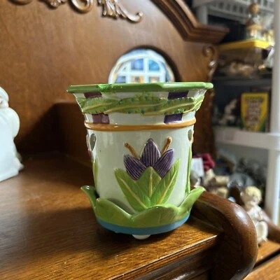 Yankee Candle Votive Candle Wax Melter Tropical Paradise Debbie Mumm 4.75” - Image 1 of 4