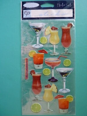 Stickopotamus/Sticko CÓCTELES Carpeta Hoja Álbum de Recortes Pegatinas Nuevo Foto 1 de 2