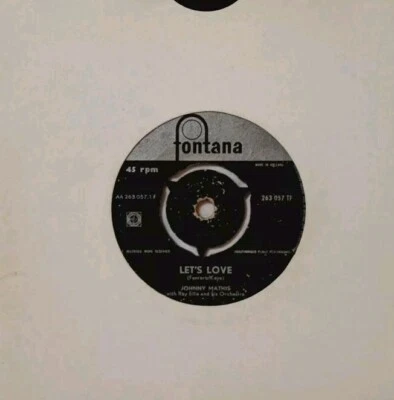 Johnny Mathis-Let's Love/Warm Vinyl 7" Single.1957 Fontana 263 057 TF.  - Image 1 of 4