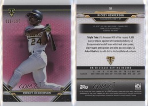 2021 Topps Triple Threads Tourmaline /125 Rickey Henderson #58 HOF