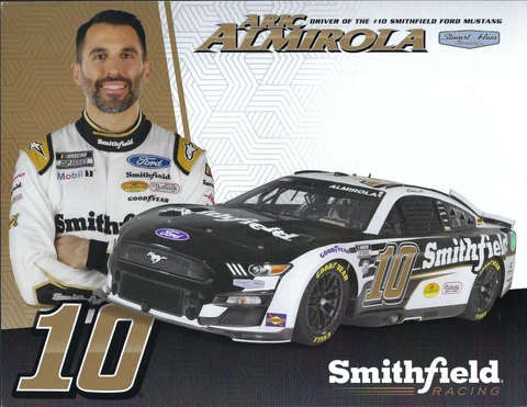 2023 ARIC ALMIROLA ”SMITHFIELD STEWART HAAS” #10 NASCAR CUP SERIES POSTCARD Cover