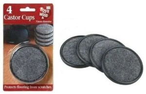 Castor Cups for Chairs and Sofas Floor Protectors for Wood Carpet Laminate - Bild 1 von 2