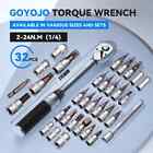Torque Wrench Kit Adjustable Ratchet Spanner 1/4'' 2 ~ 24Nm Bicycle Repair Tool