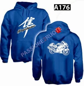 Felpa cappuccio HAYABUSA blu blue hoodie sweatshirt A176 - Imagen 1 de 1