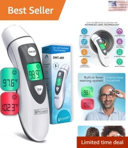 Reliable Ear Thermometer - Forehead Function - Fever Alarm - 1 Second Reading - Picture 1 of 7