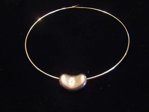 Tiffany Sterling Bean Wire Necklace and Clip Earrings Elsa Perretti Design - Picture 1 of 3