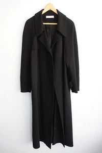 Bianca Spender Trench Coat Womens size 10 Black Pockets Relaxed Office NO BELT - Picture 1 of 24