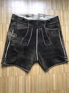 alte Lederhose Hischlederhose dickes weiches Leder Top gereinigt Größe 52 - Bild 1 von 12