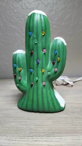 "Molde de cerámica de 7,5"" para iluminar árbol de Navidad cactus lámpara de noche de Navidad planta de vacaciones" - Imagen 1 de 9