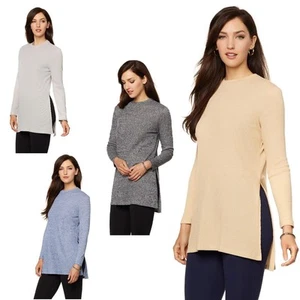 Wendy Williams Tunika mit hohem Schlitz meliert 493622J (1X / Taupe) - Bild 1 von 2