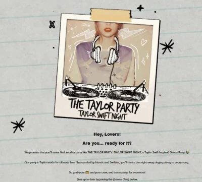 2 tickets to Taylor Swift Dance Party at the Belasco Los Angeles - Image 1 of 2