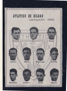 Espagne Football Atletico De Bilbao Alignement Ballons Coupe Année 1956 (DK-747) - Picture 1 of 1