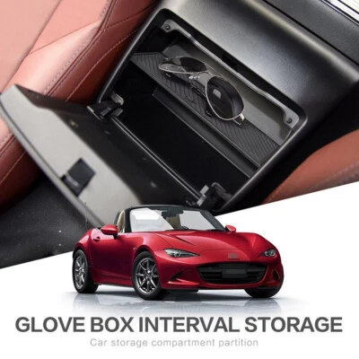 Black Glove Box Organizers Partition Board Fit for Mazda MX-5 MIATA RF 2016-2019 - Image 1 of 4