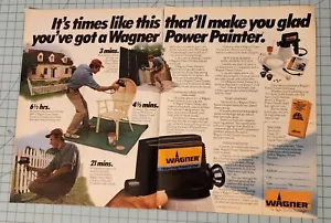 1984 Vintage 2 Page Print Ad It's Time Like This Glad Got Wagner Power Painter - Picture 1 of 4