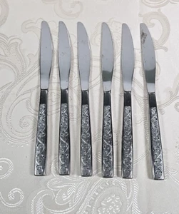 6 Cuchillos Huecos Modernos SSS by Oneida Senorita Mangos Texturizados Inoxidable VER - Imagen 1 de 6