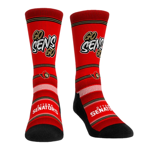 Unisex Rock Em Socks Ottawa Senators Team Slogan Crew Socks Cover