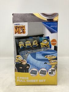 New Illumination Despicable Me 3 4 Piece Full Size Microfiber Bed Sheet Set Kids