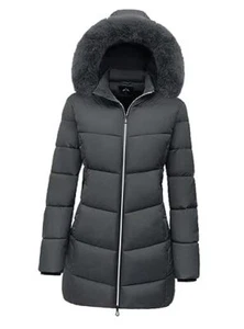 Women's Winter Windproof Warm Down Coats Waterproof Thicken Medium Dark Grey - Picture 1 of 8