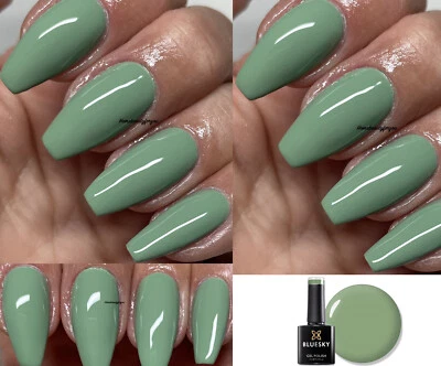 BLUESKY GEL NAIL POLISH SAGE GREEN GET A BREAK SS2211 SPRING UV LED SOAK OFF