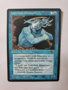 MTG Magic The Gathering Card Labyrinth Minotaur Summon Minotaur Homelands - Picture 1 of 2