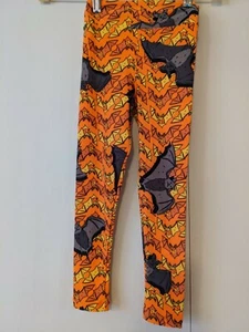  Lularoe Girls Kids BAT Halloween  Leggings Stretchy Toddler Pants S/ M  - Picture 1 of 3