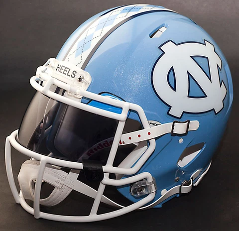 *CUSTOM* NORTH CAROLINA TAR HEELS UNC NCAA Riddell SPEED Replica Football Helmet Cover