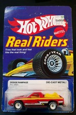 RARE WHITE HUBS Hot Wheels Real Riders Dodge Rampage unpunched card #5903 1983