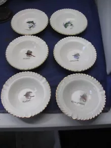 SET OF 6 SMALL ASHTRAYS - HAS OTHER USES - DOES NOT LOOK USED - FISH & FLY MOTIF - Picture 1 of 8