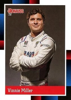 Vinnie Miller 2021 Donruss Racing - #190 - B.J. McLeod Motorsports - Image 1 of 2