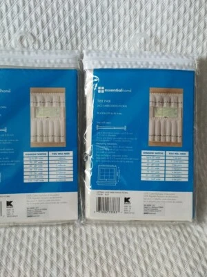 EssentialHome балдахин и ярус пара кружева комплект вышитый цветочный страны синий слоновой кости  - Изображение 1 из 4