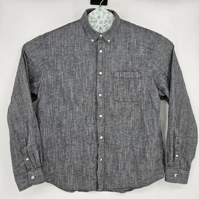 Club Monaco Shirt Mens XXL Button Up Gray Slim Fit Long Sleeve Casual Preppy  - Image 1 of 4
